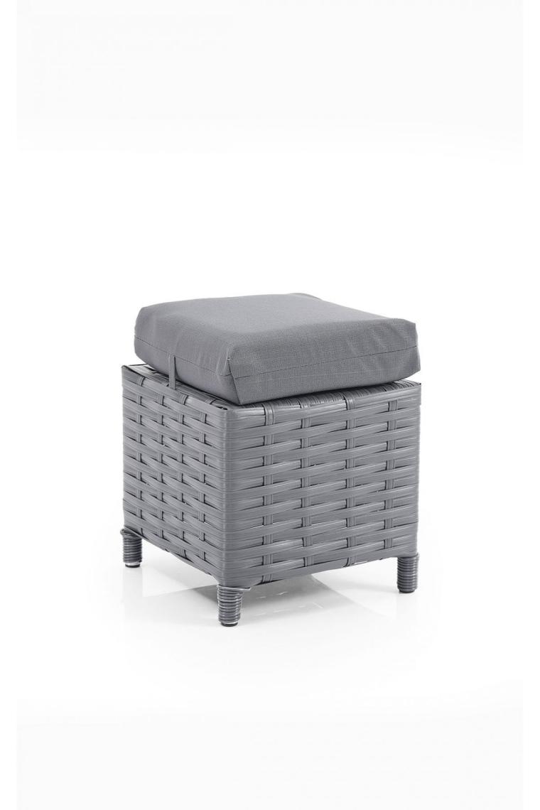 Eren Rattan Puflu Bahçe Balkon Takımı 3+1+1 Antrasit