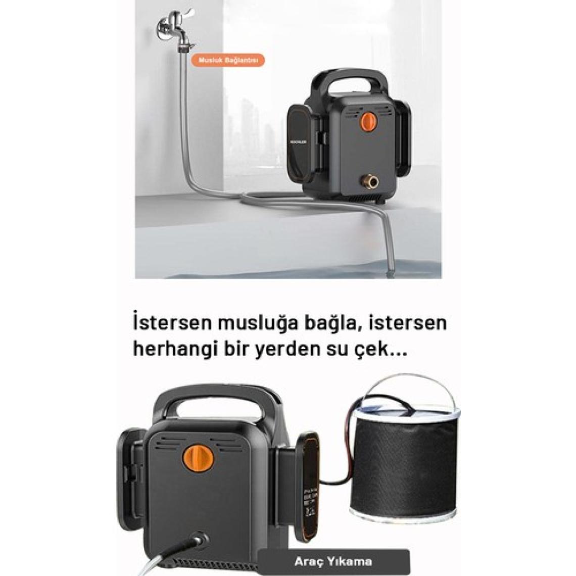 Kochler Şarjlı Yüksek Basınçlı Araç Yıkama Makinesi - Taşınabilir - Kablosuz - Oto Yıkama