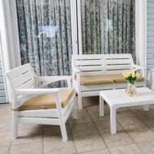 Miami Oturma Grubu Bahçe Koltuk Takımı Teras Balkon Seti - Beyaz