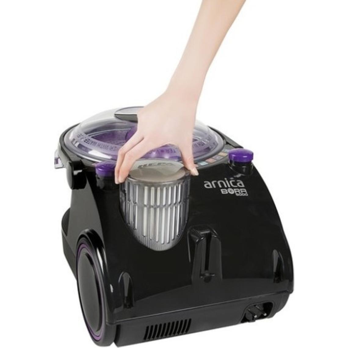 Arnica Su Filtreli Elektrikli Süpürge - HEPA 13 Filtre, Maksimum Hijyen, Mor Renk, Ev Tipi, 6 Litre Su Haznesi