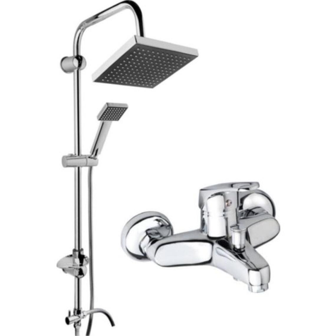 Guadro Armatür Banyo Musluğu Çeşmesi Bataryası ve Krom Robot Duş Sistemi Set Takım