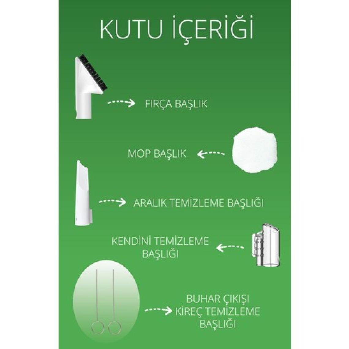 Kiwi 1700W Koltuk ve Halı Yıkama Makinesi - Yüksek Emiş Gücü, Sıcak Buhar ile Derinlemesine Temizlik, Islak ve Kuru Kullanım, 1.8L Su Tankı
