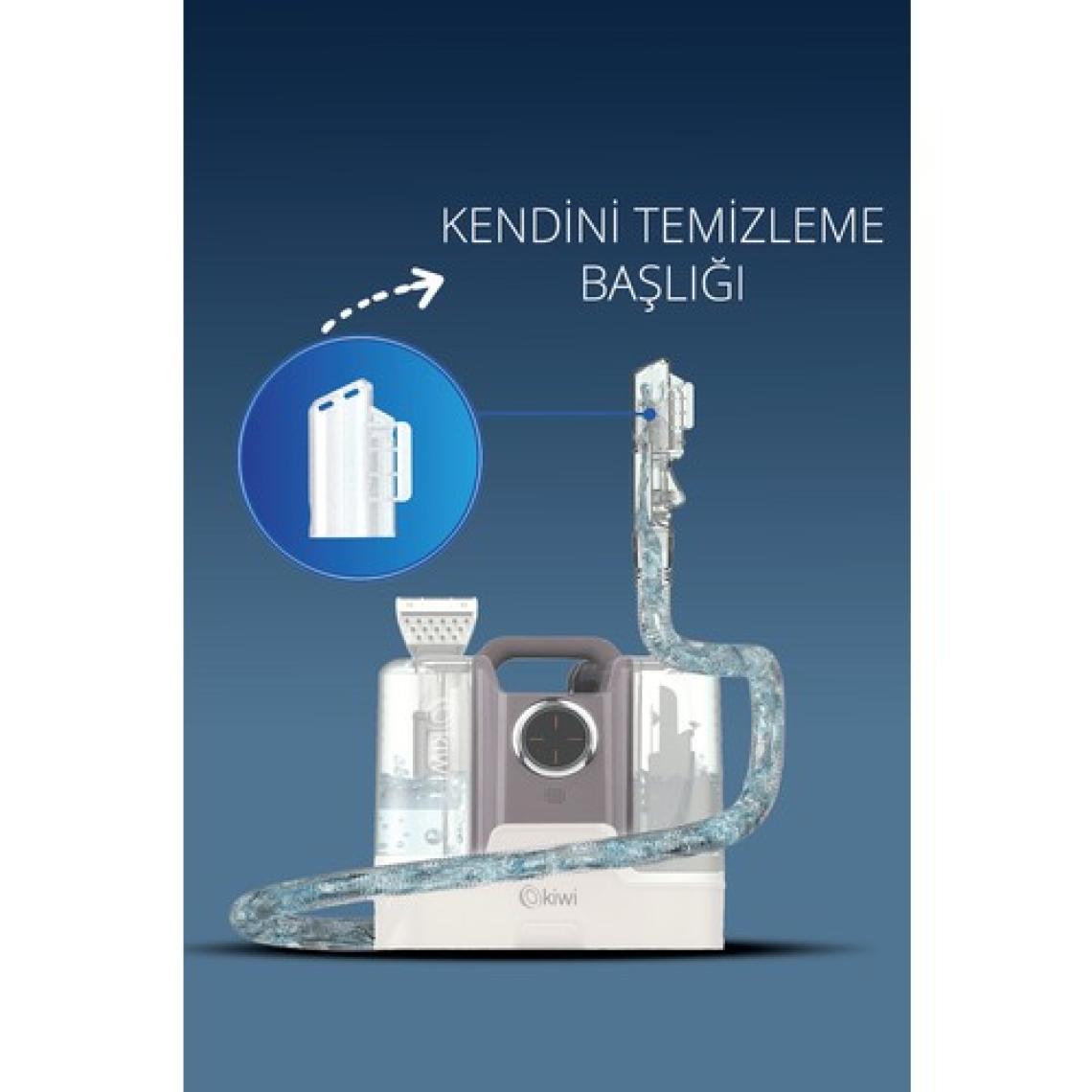 Kiwi 1700W Koltuk ve Halı Yıkama Makinesi - Yüksek Emiş Gücü, Sıcak Buhar ile Derinlemesine Temizlik, Islak ve Kuru Kullanım, 1.8L Su Tankı