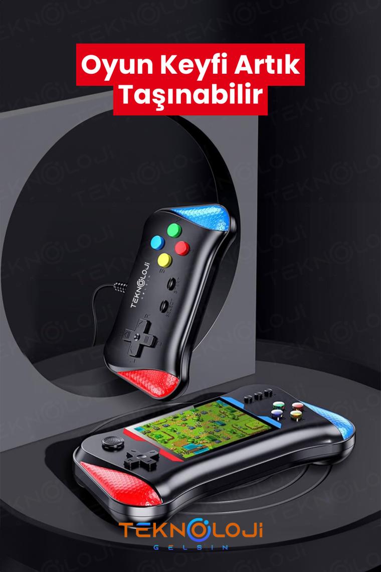Teknoloji Gelsin 500 Oyun Retro Sup Konsolu X7M 3,5 Inç Ekran Video Oyunları  Hd/av Çıkışı Taşınabilir Mini Gamepad
