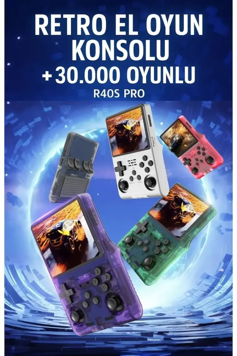 Retro Arcade R40S Pro Arkos 2.0 +30.000 Oyunlu El Konsolu 256 GB