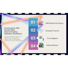 Cosmostech Sup Game Box Plus 400 Oyunlu Taşınabilir Mario Oyunlu Retro El Atarisi Siyah