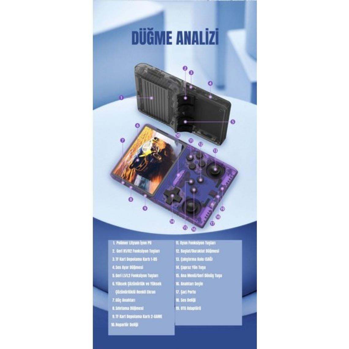 Retro Arcade R40S Pro Arkos 2.0 +30.000 Oyunlu El Konsolu 256 GB