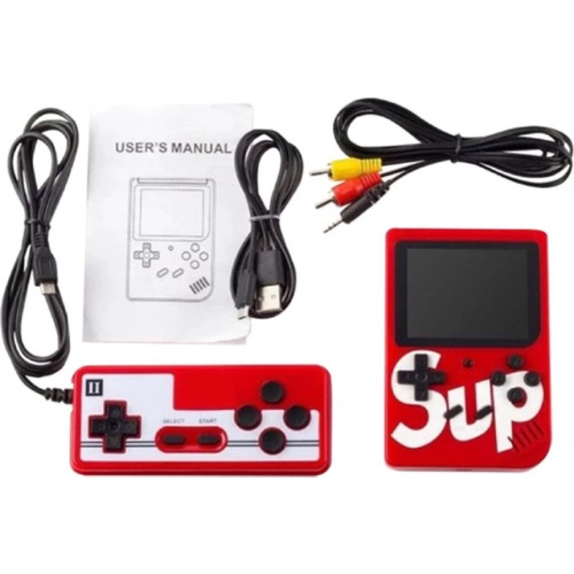 Sup Taşınabilir Video Oyun Konsolu 3" 400 Oyunlu Mini Atari Gameboy 2 Oyunculu Kırmızı