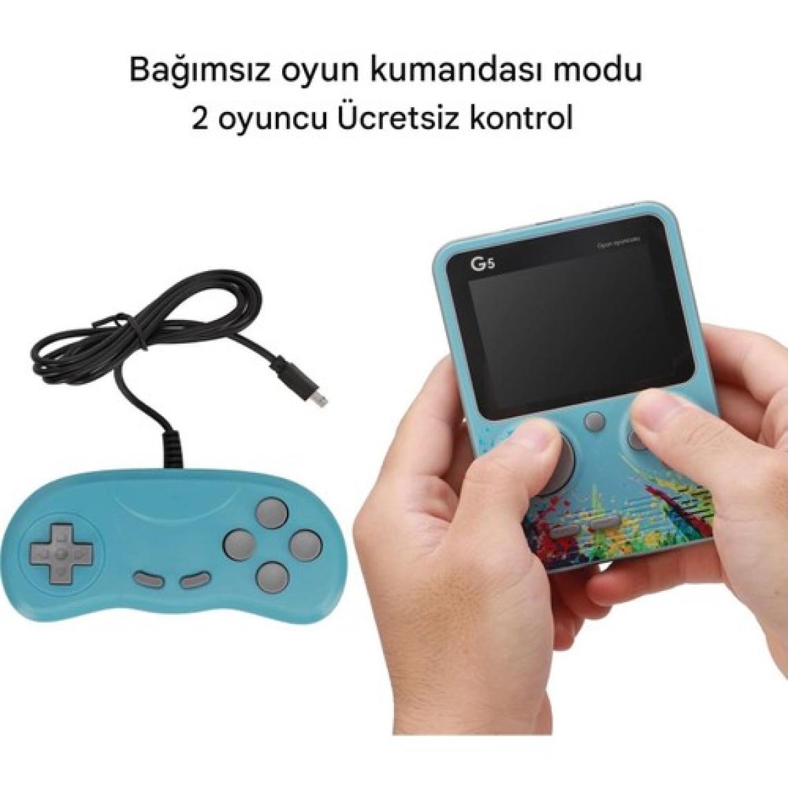 G5 Retro 3 Inç Elde Taşınabilir Oyun Konsolu Tv Bağlanabilir  Dahili 500 Klasik Oyun Desteği
