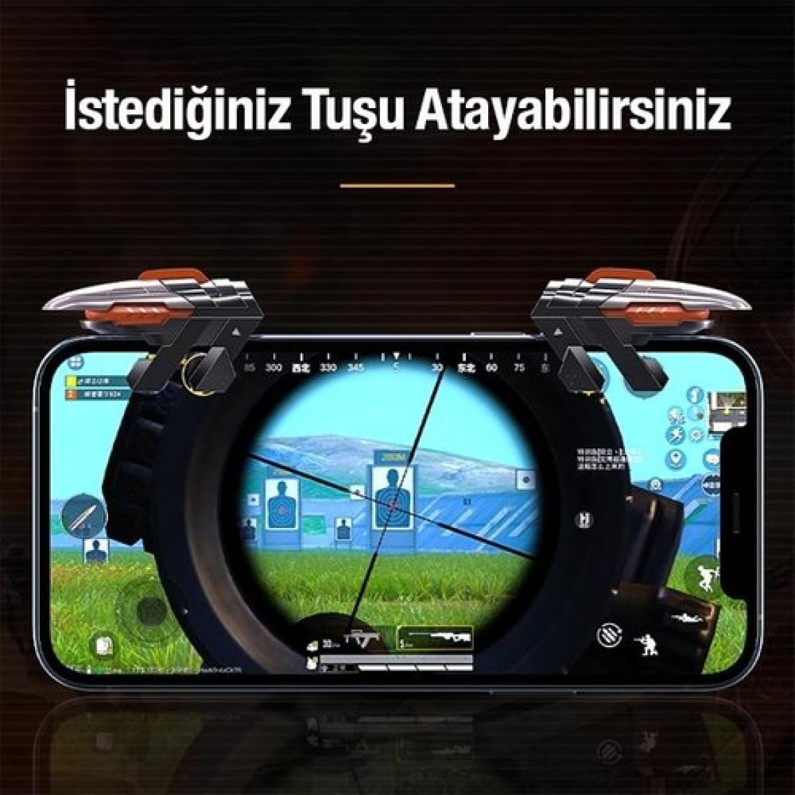 Coofbe 2 Adet Set Telefon Oyun Tetik Seti Mekanik 6 Parmak Pubg Joystick Tetik Tuşu Yüksek Hassasiyetli