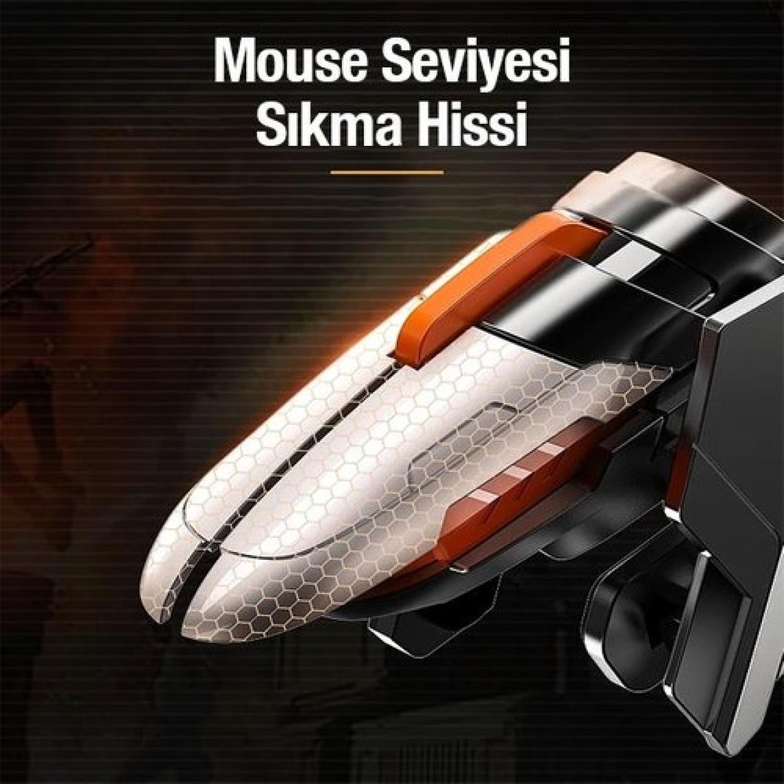 Coofbe 2 Adet Set Telefon Oyun Tetik Seti Mekanik 6 Parmak Pubg Joystick Tetik Tuşu Yüksek Hassasiyetli
