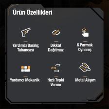 Coofbe 2 Adet Set Telefon Oyun Tetik Seti Mekanik 6 Parmak Pubg Joystick Tetik Tuşu Yüksek Hassasiyetli