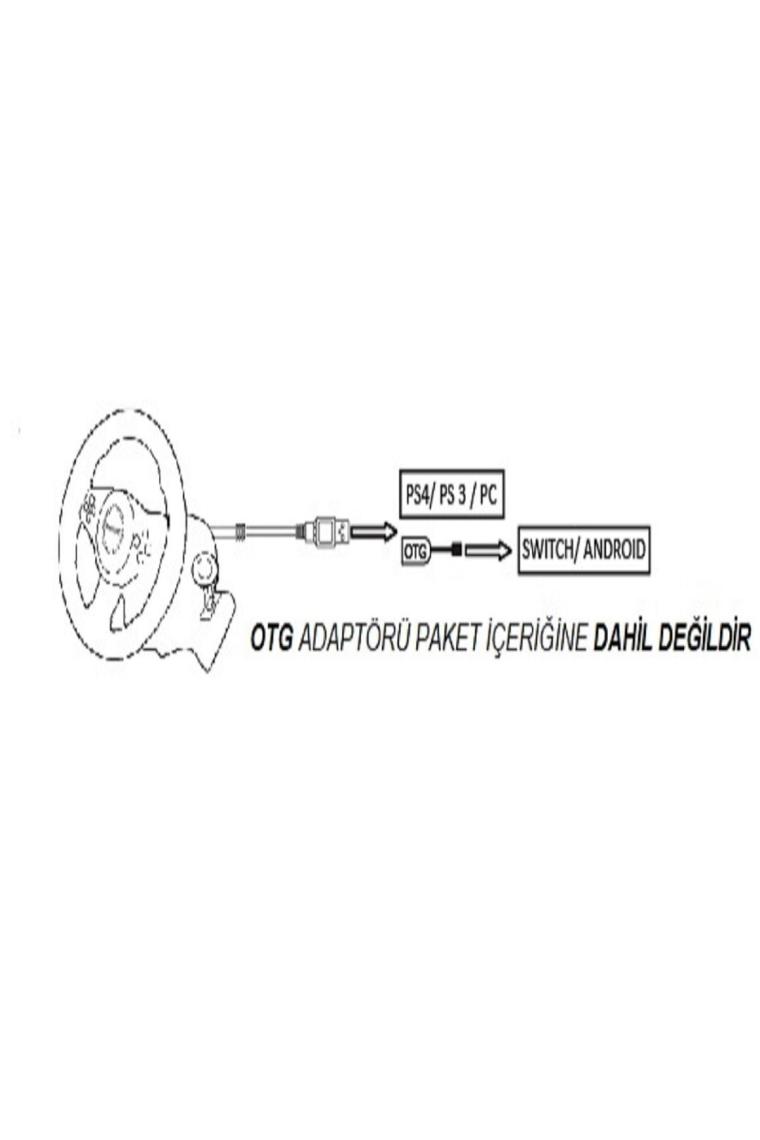 Kontorland Dt4 Ps4/ Ps3/ Pc/ Swıtch/ Androıd Tak ve Çalıştır Direksiyon Seti