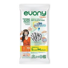 Elastik Kulaklı Trendy Desenli Maske 10 Adet