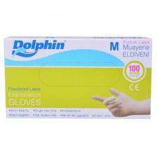 Dolphin Lateks Pudralı Orta Boy (M) 100 Adet Muayene Eldiveni