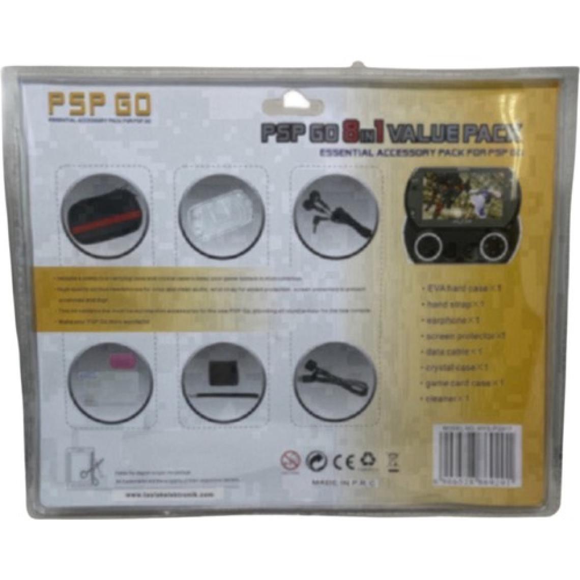 YUES PSP Go 8 Parça Aksesuar Seti (PSP Go Uyumlu – Taşıma Çantası, Silikon Kılıf, Ekran Koruyucu vb.)