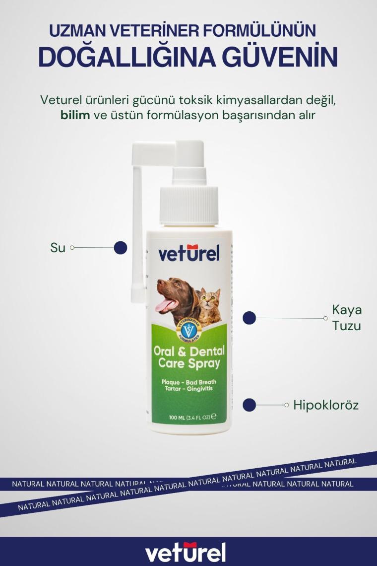 Kedi Ağız Bakımı Köpek Ağız Kokusu Diş Eti Yarası Enfeksiyonu Doğal Ağız ve Diş Bakım Spreyi 100ml