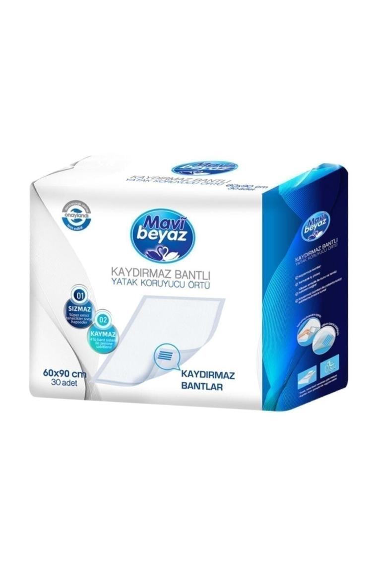 Kaydırmaz Bantlı Yatak Koruyucu Örtü 60x90cm 30 Adet