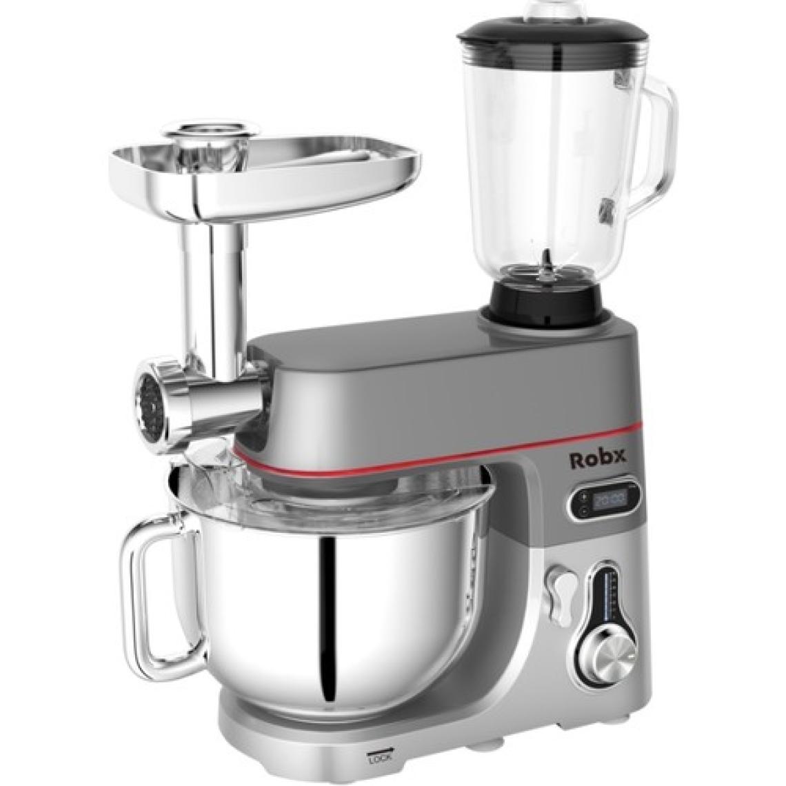 Robx SR50 Döküm Gövde 7 Litre Içli Köfte Hamur Yoğurma Kıyma Çekme Erişte Blender Çıpıcı mixer Set