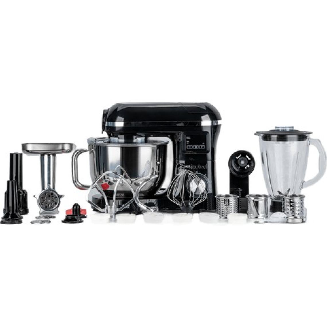 Icotech SM50 Siyah LED Ekranlı Hamur Mayalama Kıyma Çekme Blender 2000W 6,5 Litre Stand Mikser Mutfak Şefi Hamur Yoğurma Makinesi