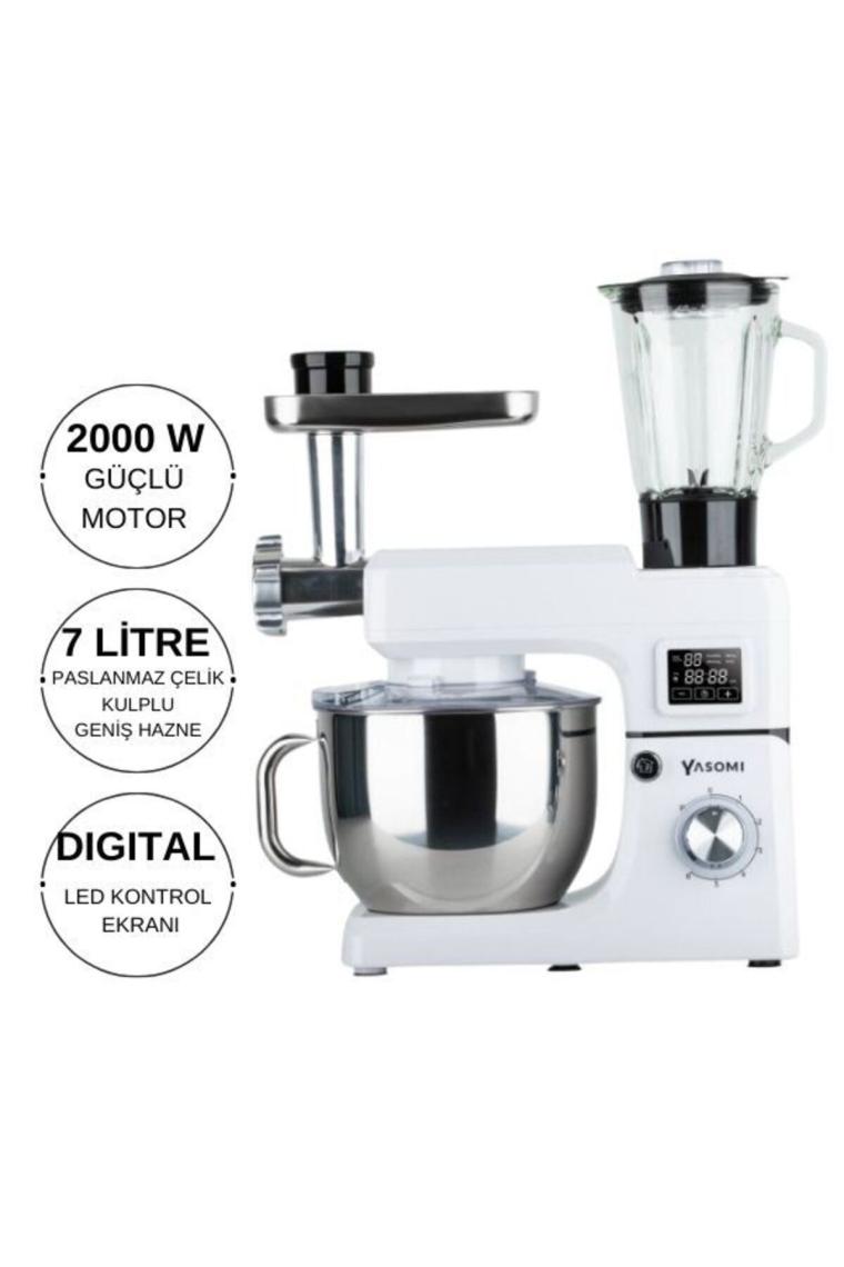 Yasomi Sm 1511BML LED Ekranlı Kıyma Çekme Aparatlı Blender Stand Mikser Mutfak Şefi