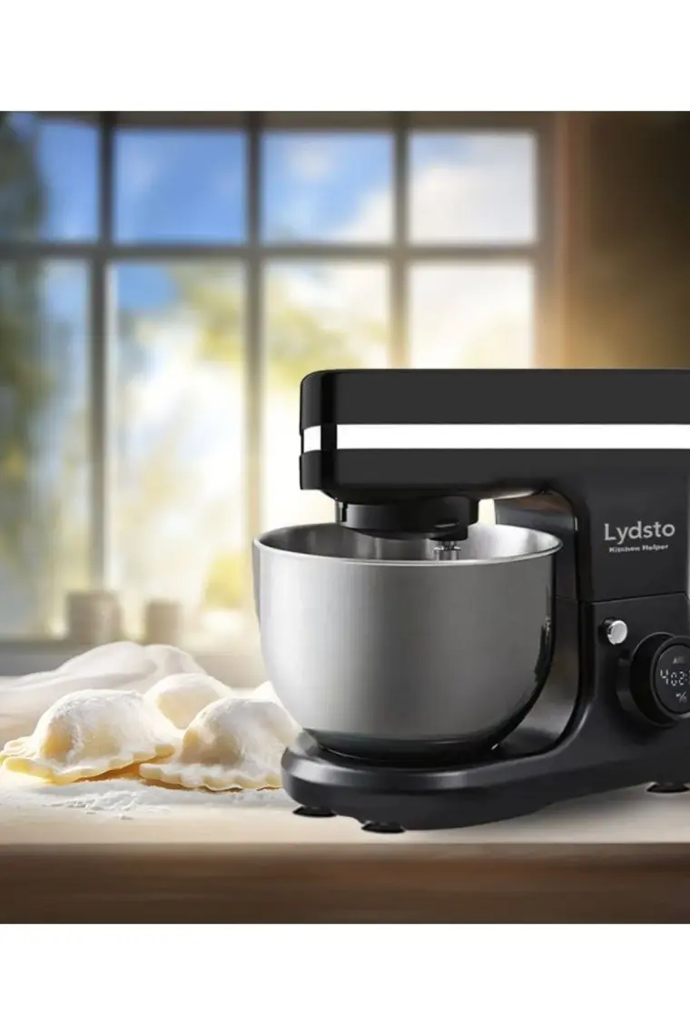 Lydsto Kitchen Helper PV-4700 1500W-5.2 Litre -10 Kademe Hız Ayarı Stand Mikser Hamur Yoğurma Makinesi Siyah