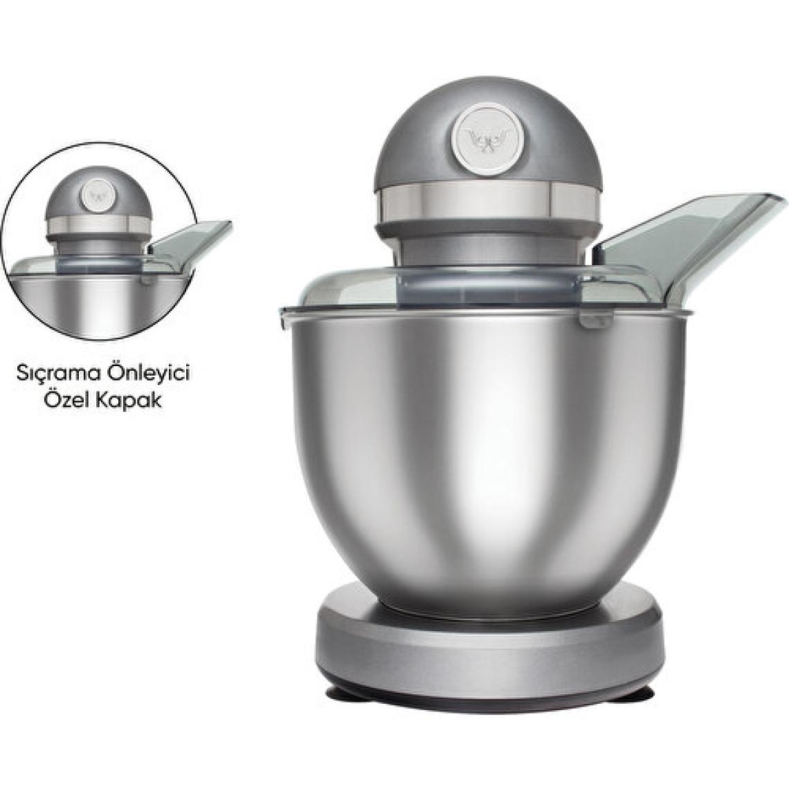 Karaca Mastermaid Chef 1500 W 5 lt Stand Mikser Gri
