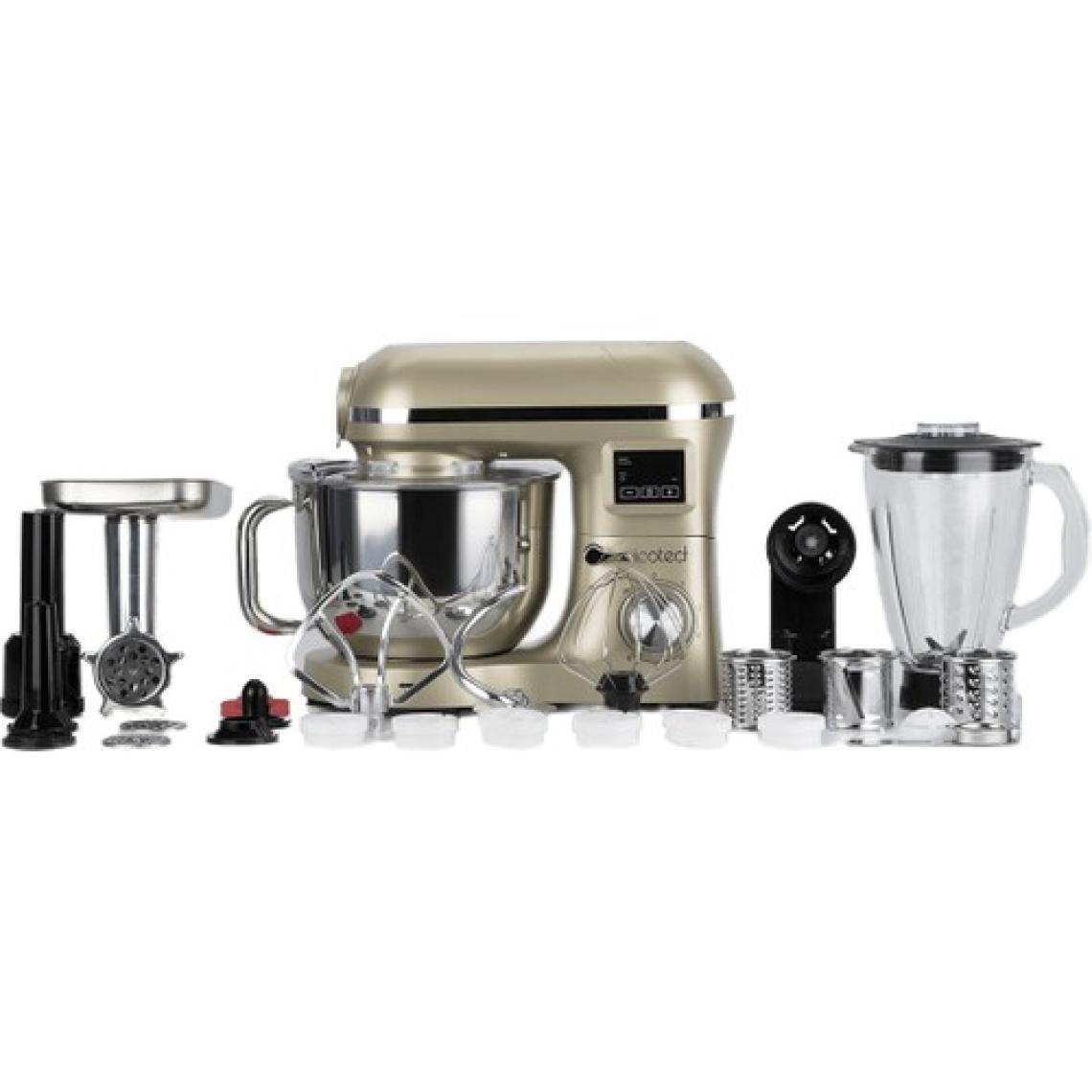 Icotech SM50 Gold LED Ekranlı Hamur Mayalama Kıyma Çekme Blender 2000W 6,5 Litre Stand Mikser Mutfak Şefi Hamur Yoğurma Makinesi