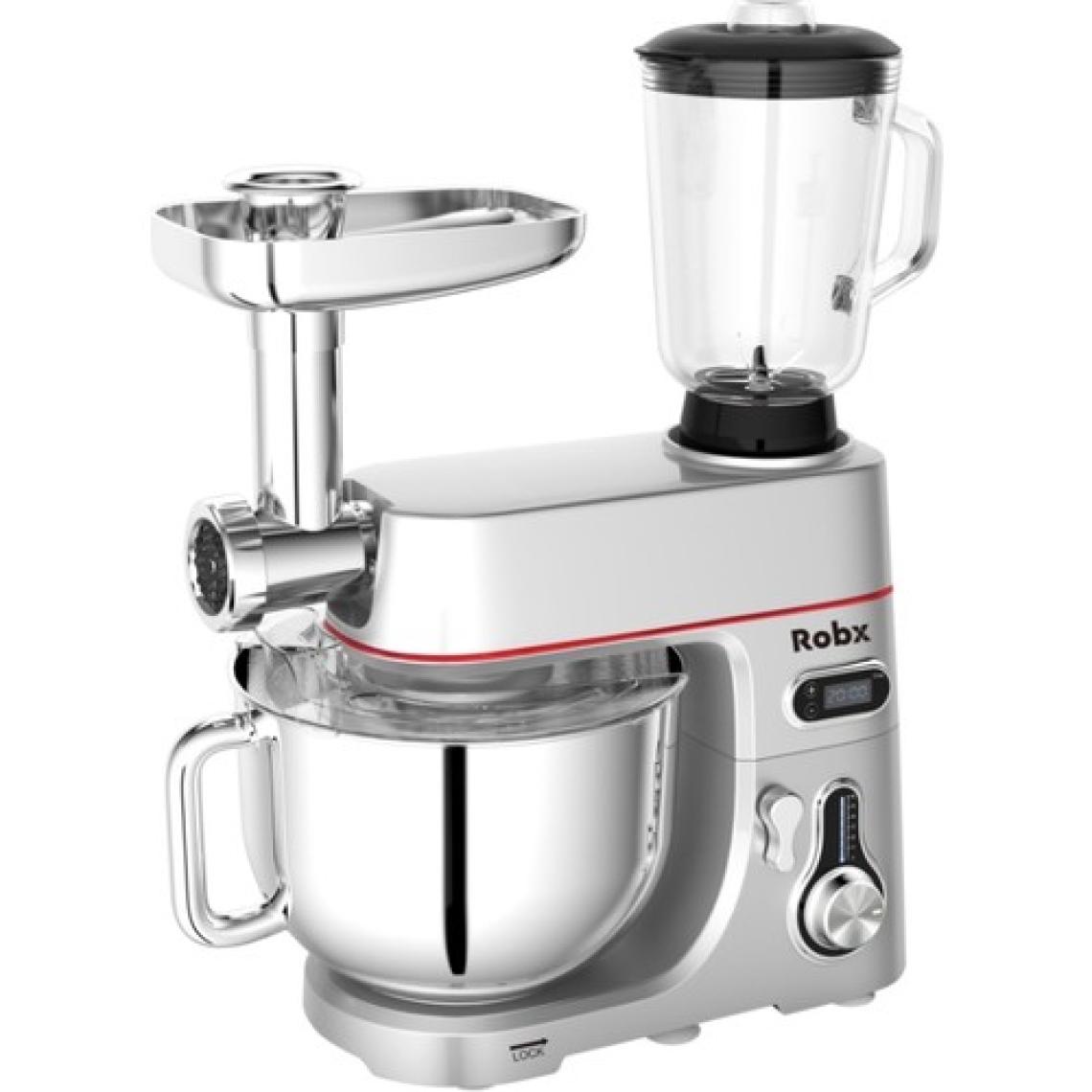 Robx SR50 Döküm Gövde 7 Litre Içli Köfte Hamur Yoğurma Kıyma Çekme Erişte Blender Çıpıcı mixer Set