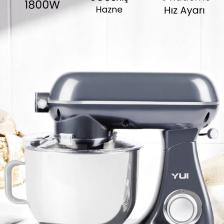 Yui M122 1800 W 5.5 Litre Alüminyum Döküm Hamur Makinesi Stand Mikser(Yui Türkiye Garanili)