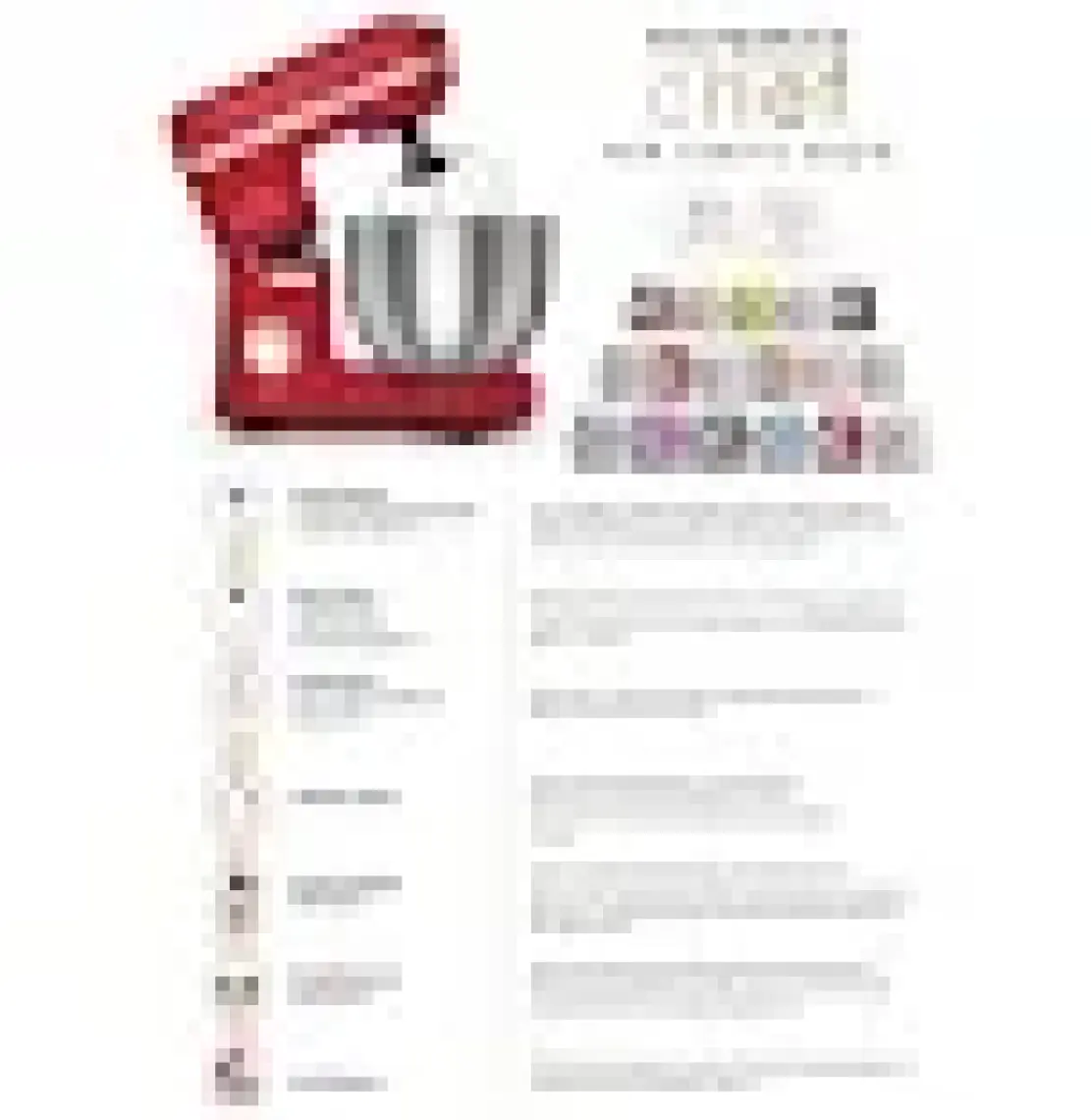 Karaca Mastermaid Chef Stand Mikser Red 1500W 5 Lt