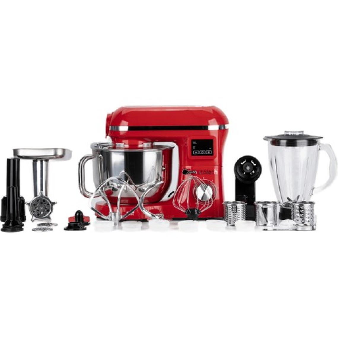 Icotech SM50 Kırmızı LED Ekranlı Hamur Mayalama Kıyma Çekme Blender 2000W 6,5 Litre Stand Mikser Mutfak Şefi Hamur Yoğurma Makinesi