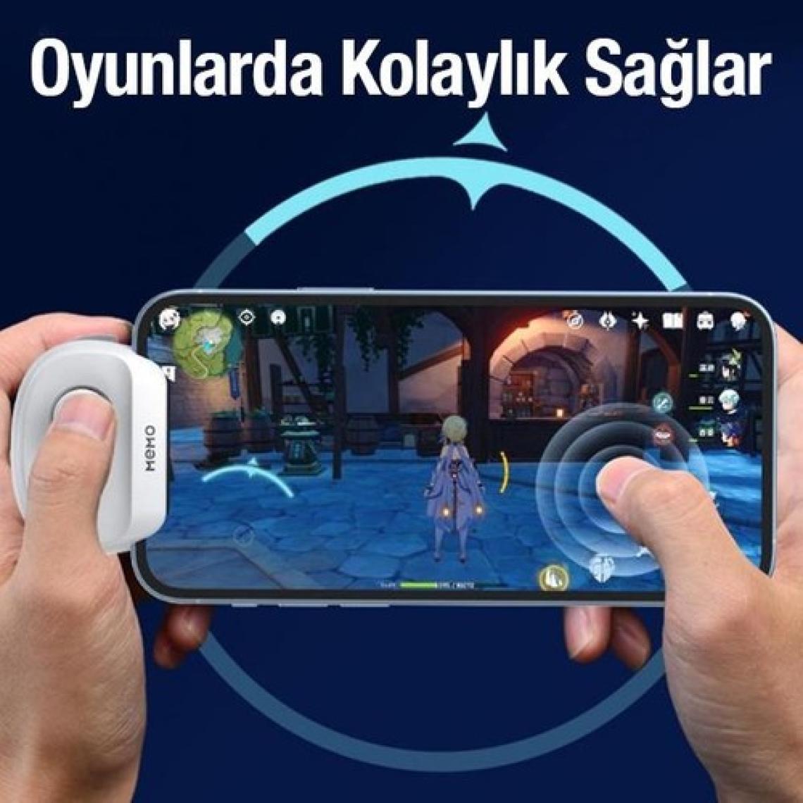 Memo MB01 Oyuncular Için Mobil Oyun Konsolu Kontrol Cihazı Beyaz