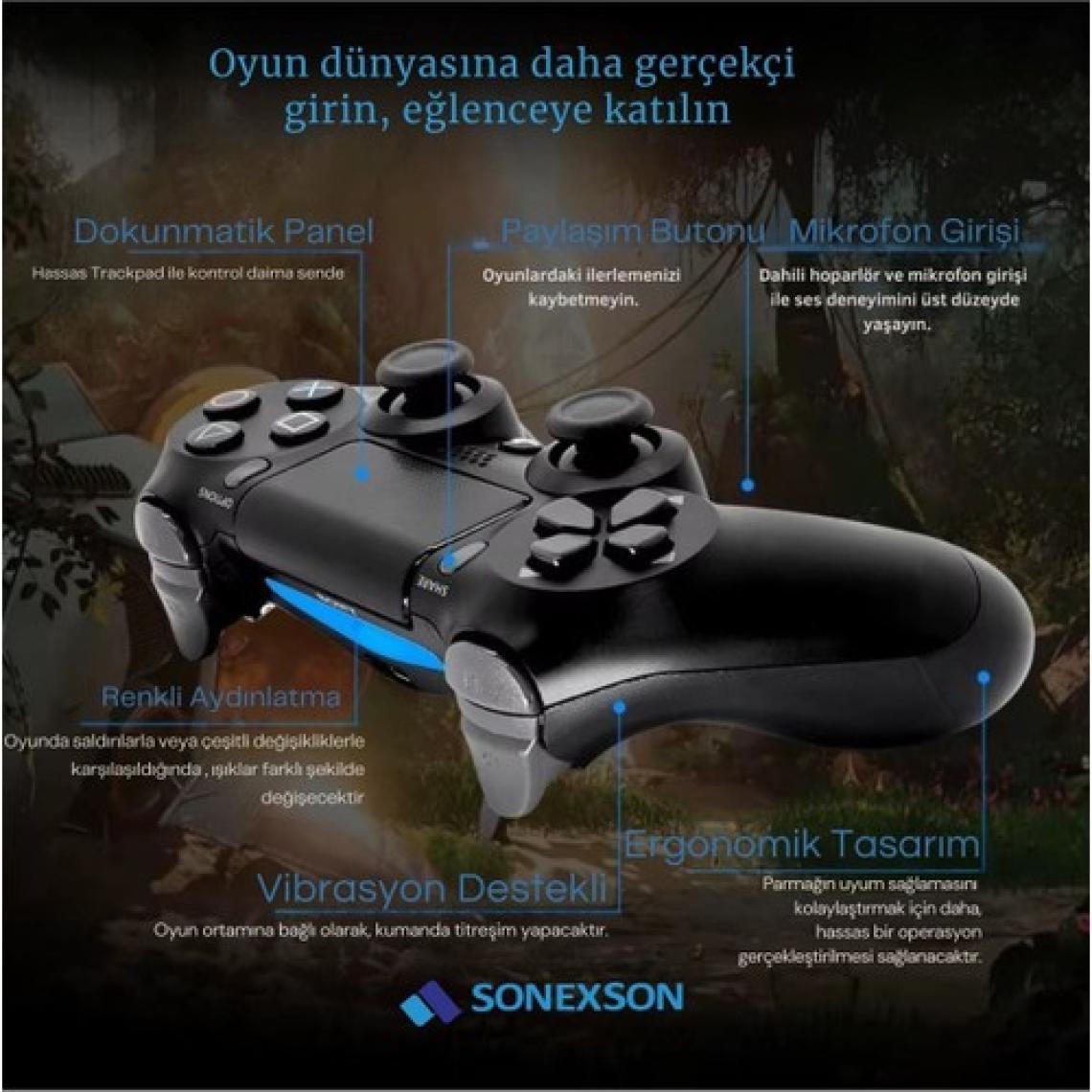 Doubleshock Ps 4 Kablosuz Joystick Tablet Telefon Pc Uyumlu Titreşimli Oyun Kolu 1 Adet