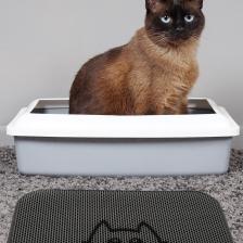 Hide Kedi Kumu Paspası Gri Elekli Tuvalet Önü Paspası