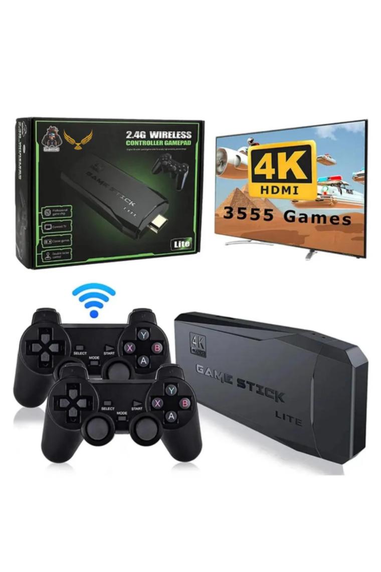 Game Stick El Atarisi 2.4g Kablosuz Çift Kol Oyunlar 4K Game Stick 3500 Oyunlu Atari Uyumlu