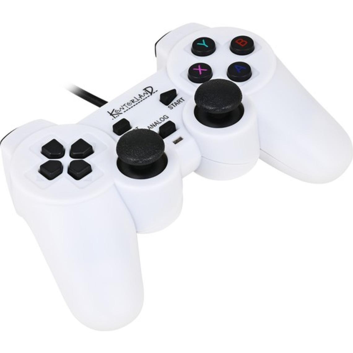 Kontorland Kablolu Pc Gamepad – D-Input & X-Input Destekli Titreşimli USB Oyun Kolu Beyaz