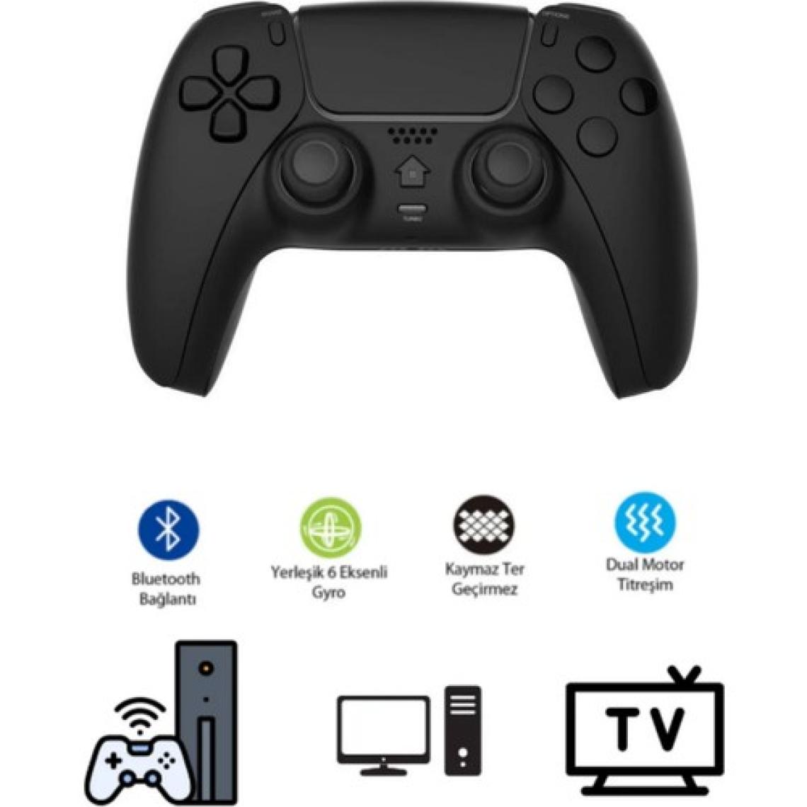 Kablosuz Gyro Titreşimli Oyun Kolu Joystick Ps4 Kolu Ps Pc Tv Uyumlu