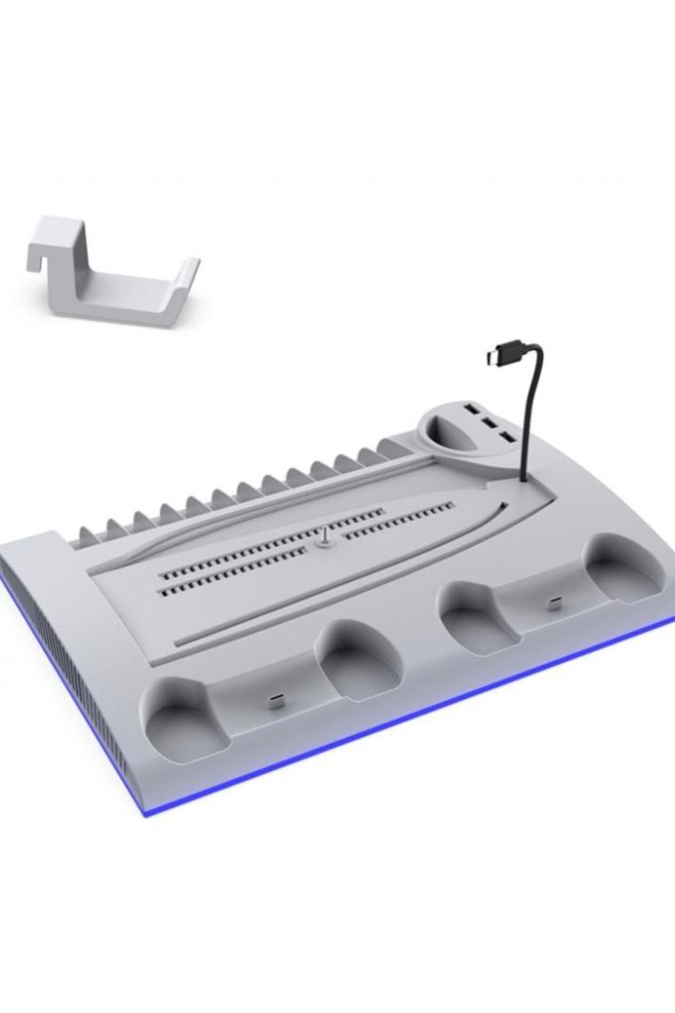 Hobimtek PS5 için Soğutucu Organizatör PS5 Slim ve Tüm PS5 Modeller ile Uyumlu RGB Soğutma ve Şarj Ünitesi