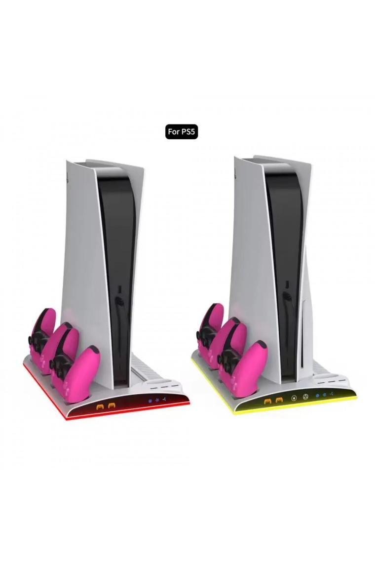 Hobimtek PS5 için Soğutucu Organizatör PS5 Slim ve Tüm PS5 Modeller ile Uyumlu RGB Soğutma ve Şarj Ünitesi