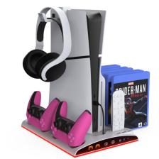Hobimtek PS5 için Soğutucu Organizatör PS5 Slim ve Tüm PS5 Modeller ile Uyumlu RGB Soğutma ve Şarj Ünitesi