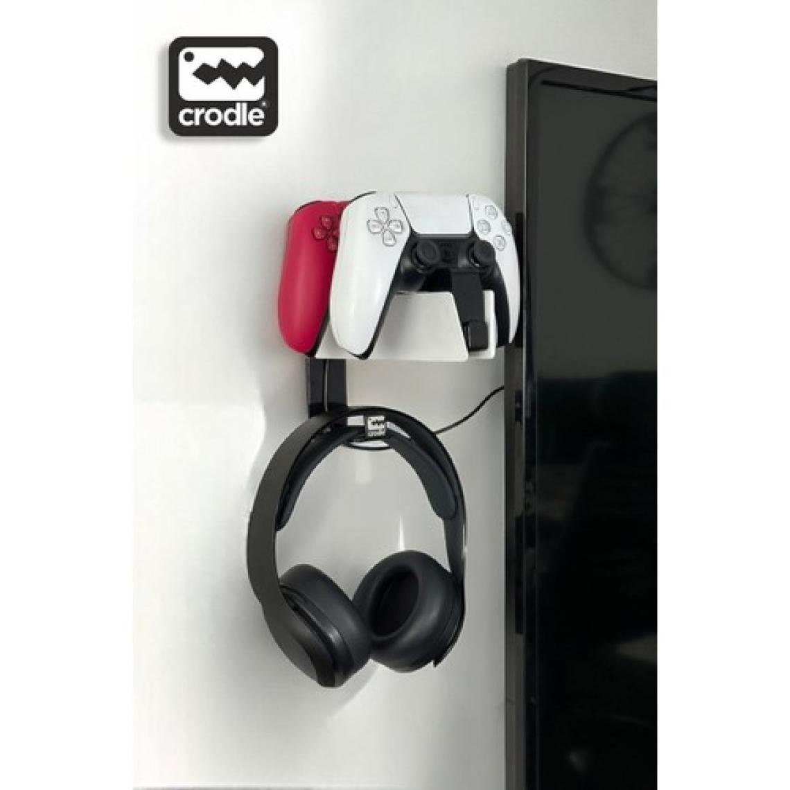 Crodle Ps5 Dualsense Şarj Istasyonu Için Duvar Standı Joystick Konsol Tutacağı ve Kulaklık Standı