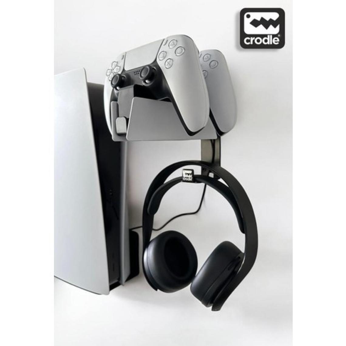Crodle Ps5 Dualsense Şarj Istasyonu Için Duvar Standı Joystick Konsol Tutacağı ve Kulaklık Standı