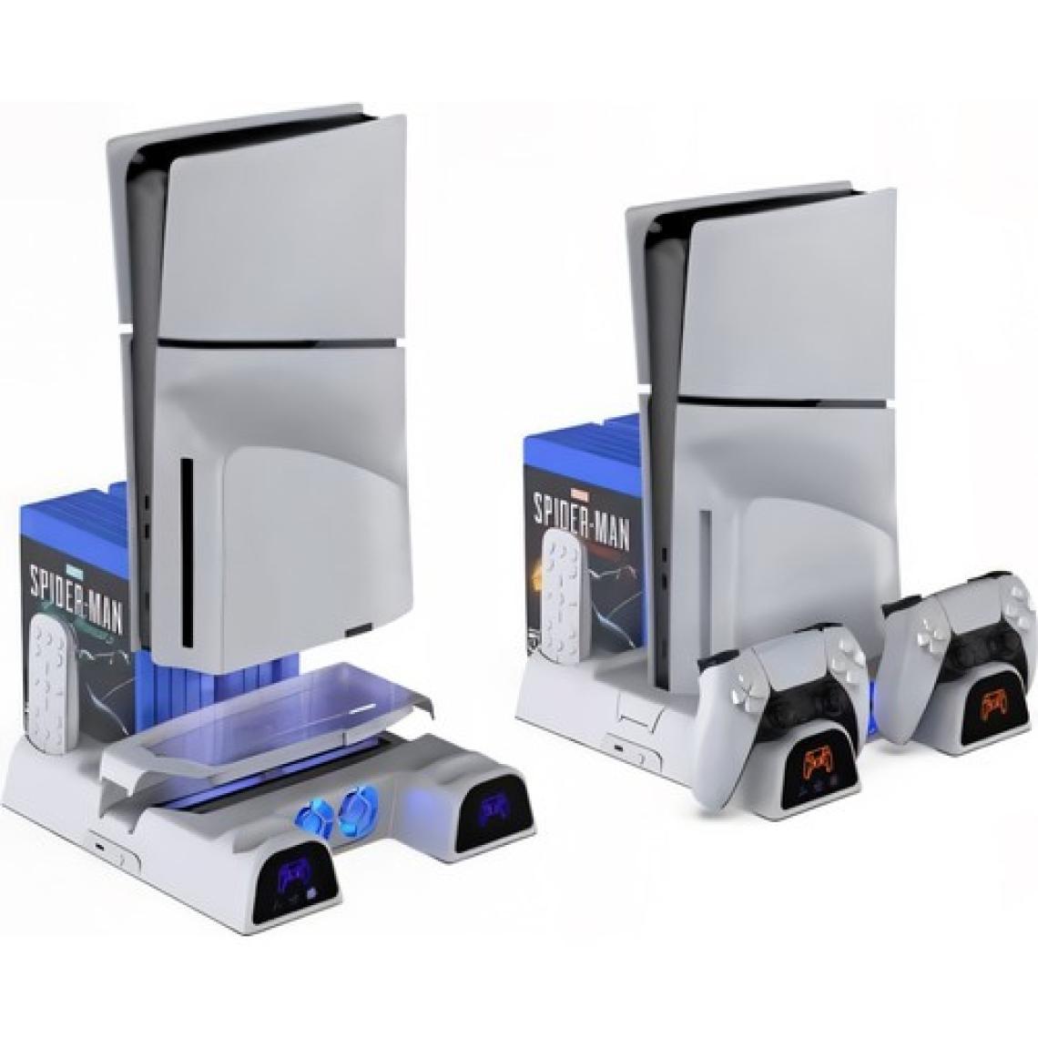 Yues PS5 Fonksiyonel Stand | PS5 Slim & Digital Uyumlu Fanlı Şarj Standı, Kumanda ve Oyun Standı