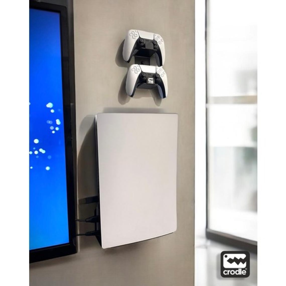 Crodle 2'li Fırsat PS5 ve PS5 Slim Duvar Standı Joystick Konsol Tutacağı Yerden Tasarruf Gaming Aksesuar