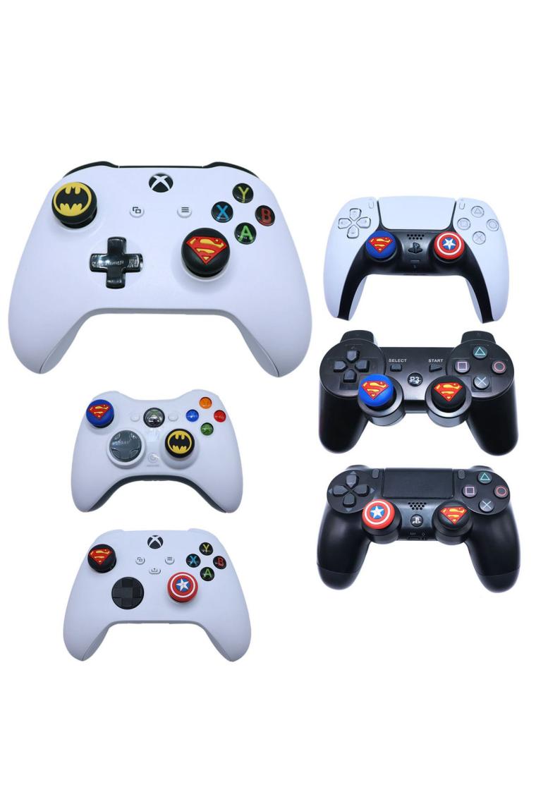 Cafele Desenli Sony Ps5/ps4/ps3 Analog Koruyucu Silikon Pad-Batman