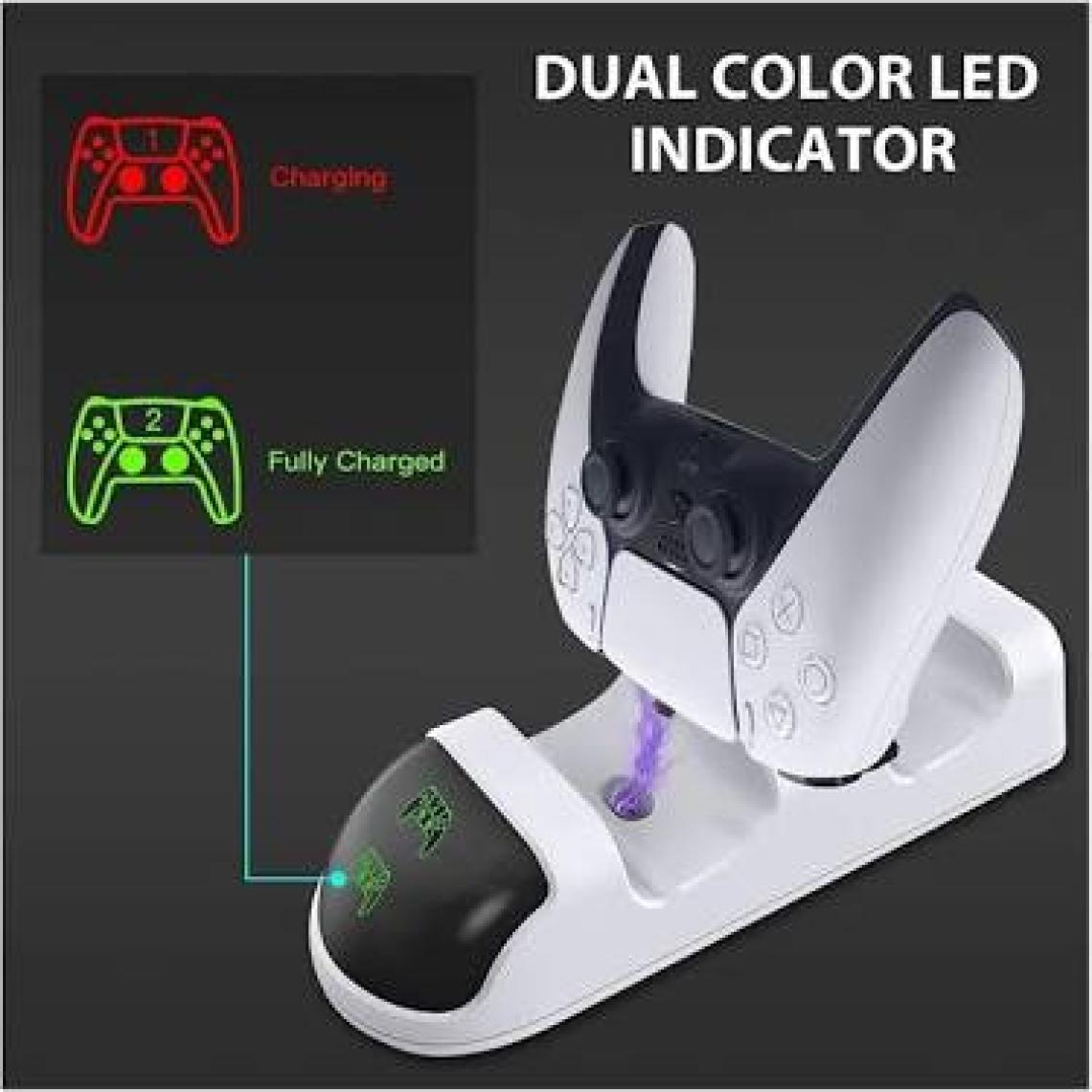 Hobimtek PS5 DualSense Kol Şarj Edici Stand Dock Led Göstergeli