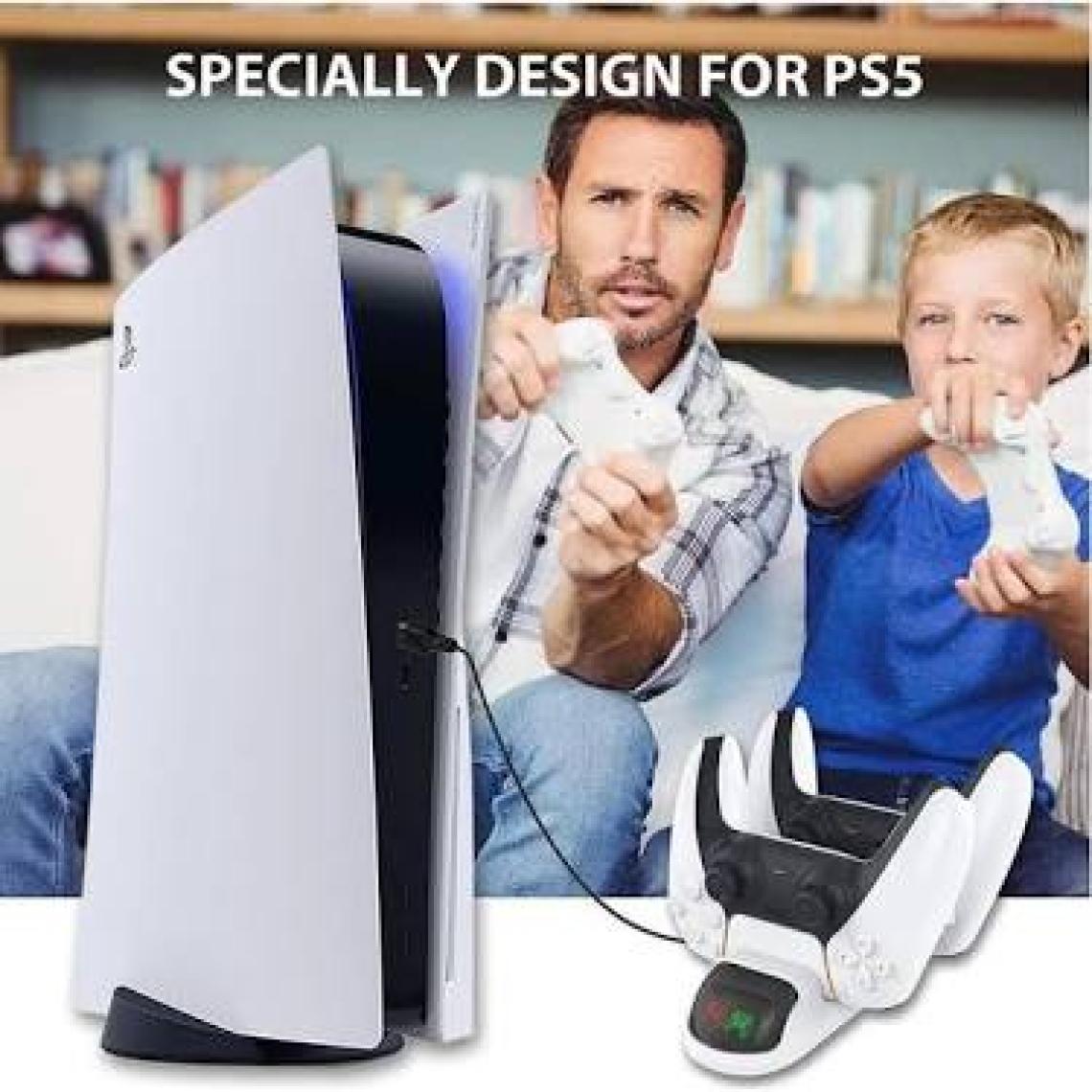 Hobimtek PS5 DualSense Kol Şarj Edici Stand Dock Led Göstergeli