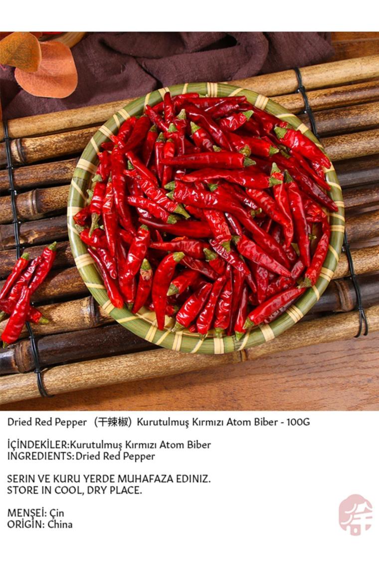 Kurutulmuş Kırmızı Atom Biber ( Drıed Red Pepper) - 100g