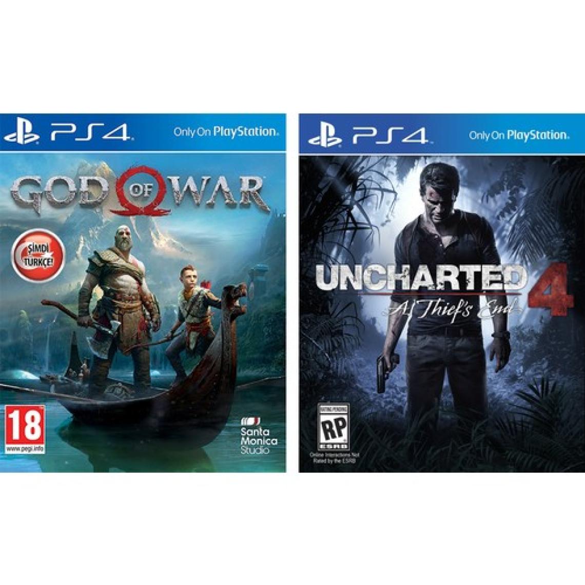 God Of War +  Uncharted 4 PS4 Oyun